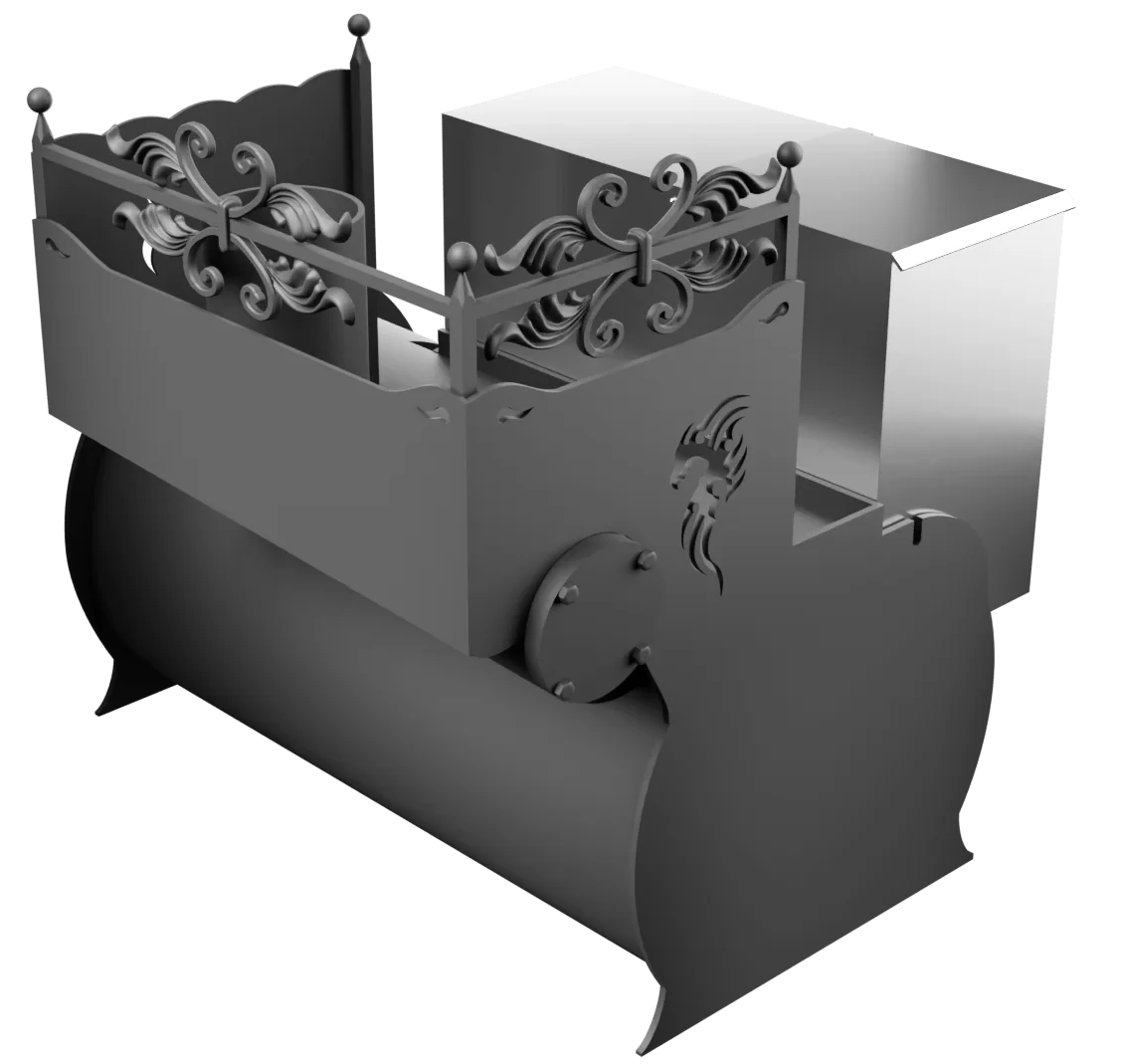 Печь Горыныч 3, каменка с правой стороны фото в Уфе