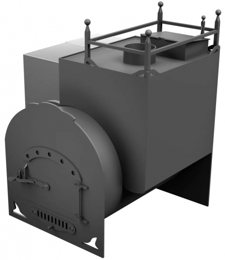 Печь Горыныч Мини, каменка закрытая с правой стороны фото в Уфе