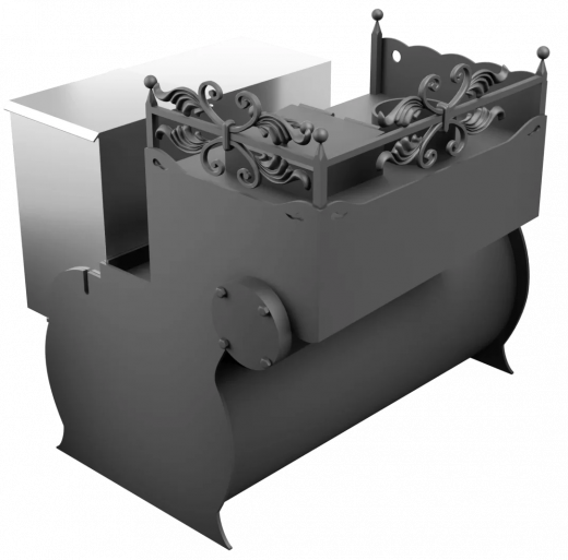 Печь Горыныч 3, каменка закрытая с левой стороны, малая дверь со стеклом фото в Уфе