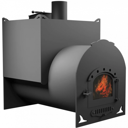 Печь Горыныч Мини, двойная каменка закрытая, малая дверь со стеклом фото в Уфе