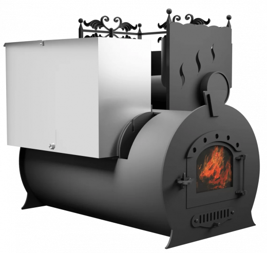 Печь Горыныч 3, каменка с правой стороны, малая дверь со стеклом фото в Уфе