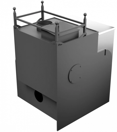 Печь Горыныч Мини, каменка закрытая с правой стороны, система воздушного отопления фото в Уфе